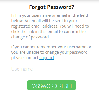 CasiGO Casino reset password